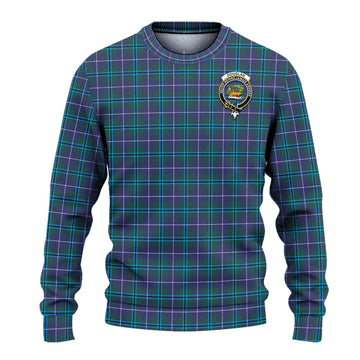 Douglas Modern Tartan Ugly Sweater with Family Crest