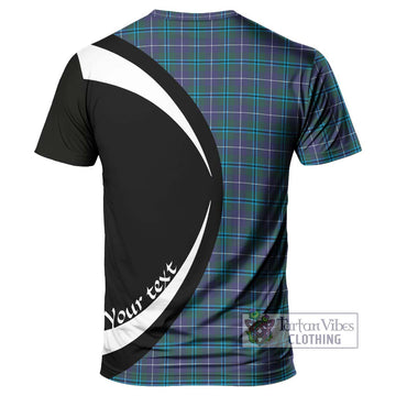 Douglas Modern Tartan T-Shirt with Family Crest Circle Style