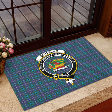 Douglas Modern Tartan Door Mat with Family Crest