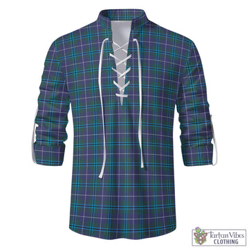 Douglas Modern Tartan Men's Scottish Traditional Jacobite Ghillie Kilt Shirt