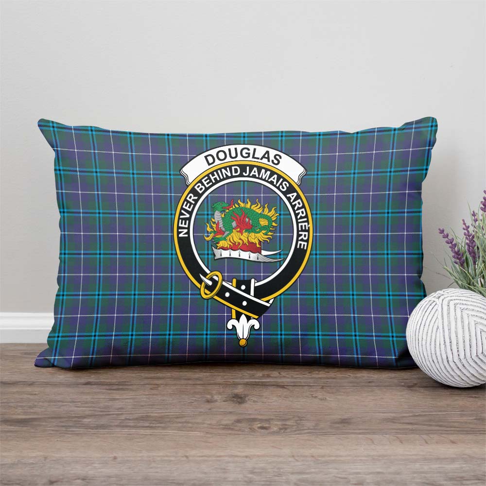 Douglas Modern Tartan Pillow Cover with Family Crest Rectangle Pillow Cover - Tartanvibesclothing