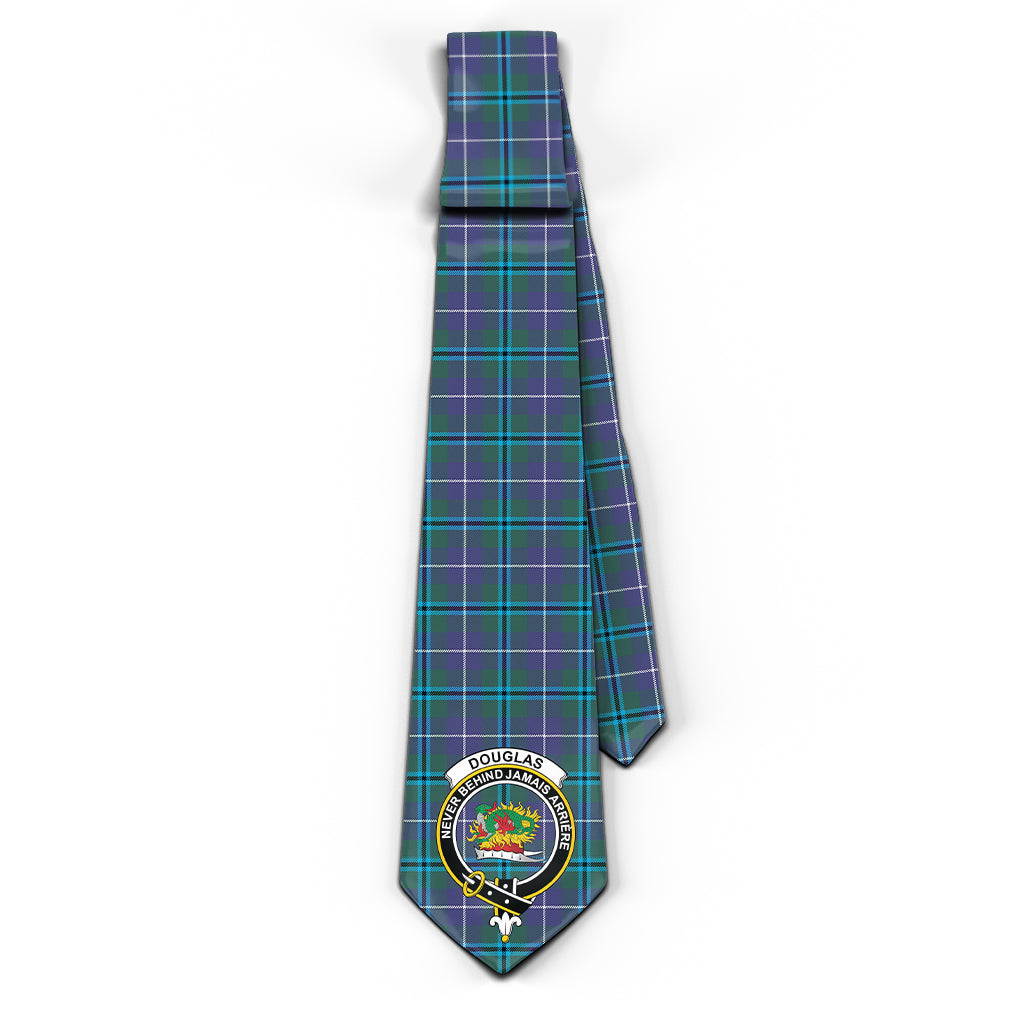 Douglas Modern Tartan Classic Necktie with Family Crest - Tartan Vibes Clothing