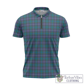 Douglas Modern Tartan Zipper Polo Shirt