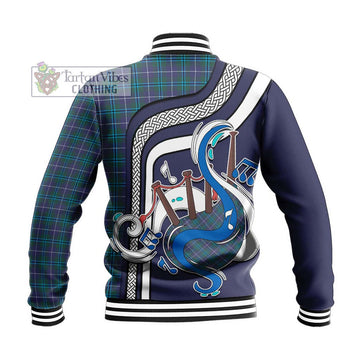 Douglas Modern Tartan Baseball Jacket with Epic Bagpipe Style