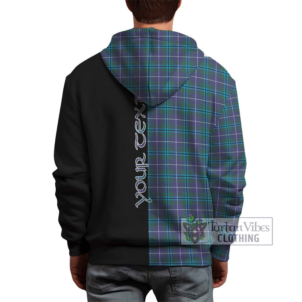 Douglas Modern Tartan Hoodie with Family Crest and Half Of Me Style - Tartanvibesclothing Shop