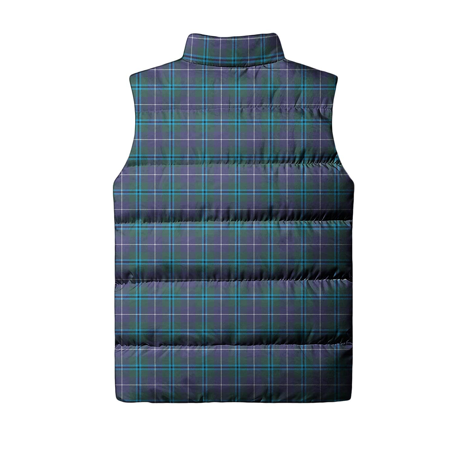 Douglas Modern Tartan Sleeveless Puffer Jacket with Family Crest - Tartanvibesclothing