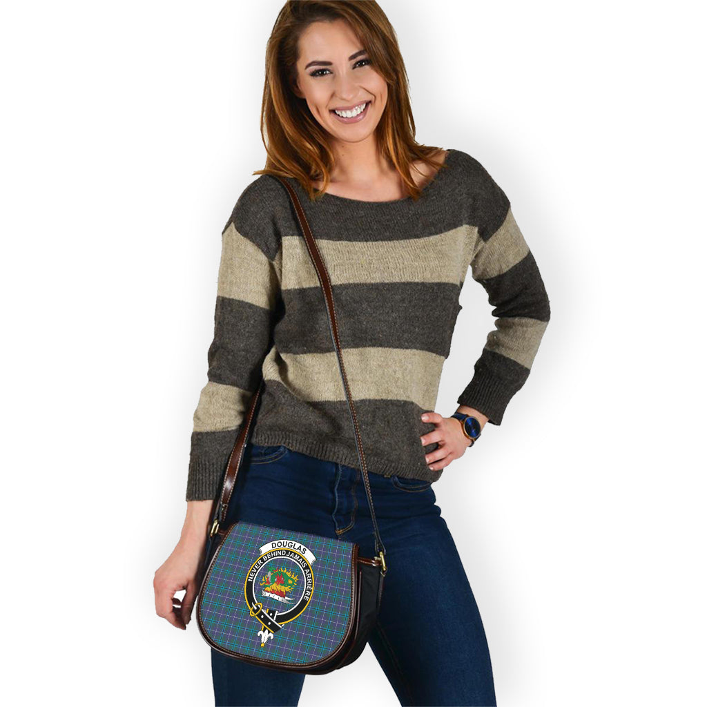 Douglas Modern Tartan Saddle Bag with Family Crest - Tartan Vibes Clothing