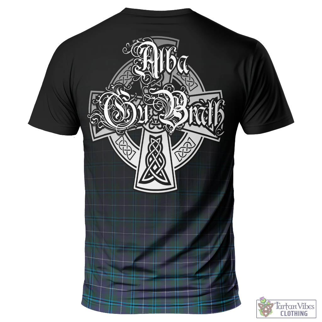 Tartan Vibes Clothing Douglas Modern Tartan T-Shirt Featuring Alba Gu Brath Family Crest Celtic Inspired