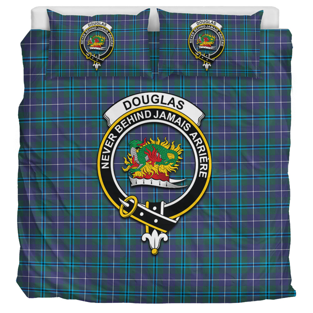 Douglas Modern Tartan Bedding Set with Family Crest UK Bedding Set UK Super King 104*94 inch - Tartan Vibes Clothing