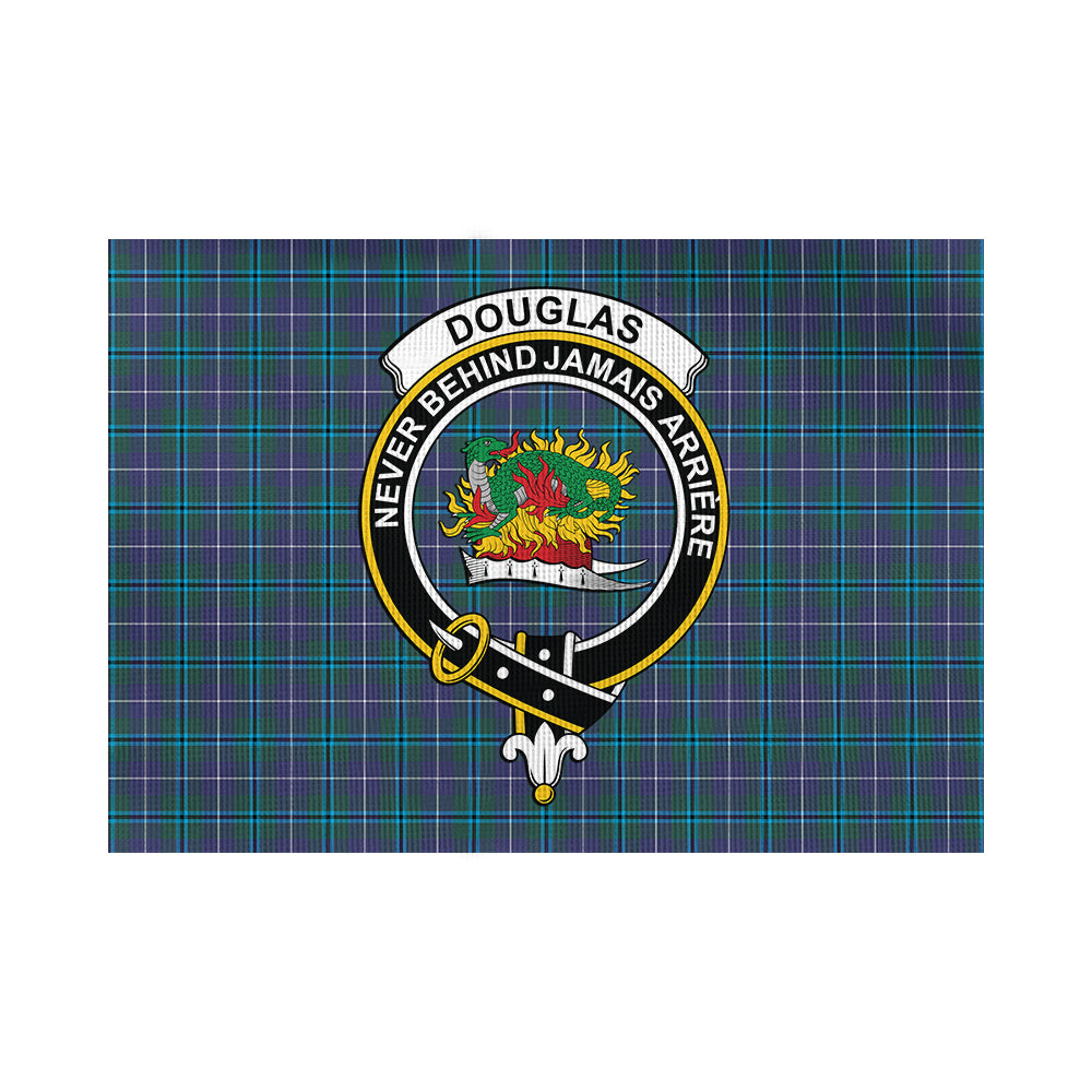 Douglas Modern Tartan Flag with Family Crest - Tartan Vibes Clothing