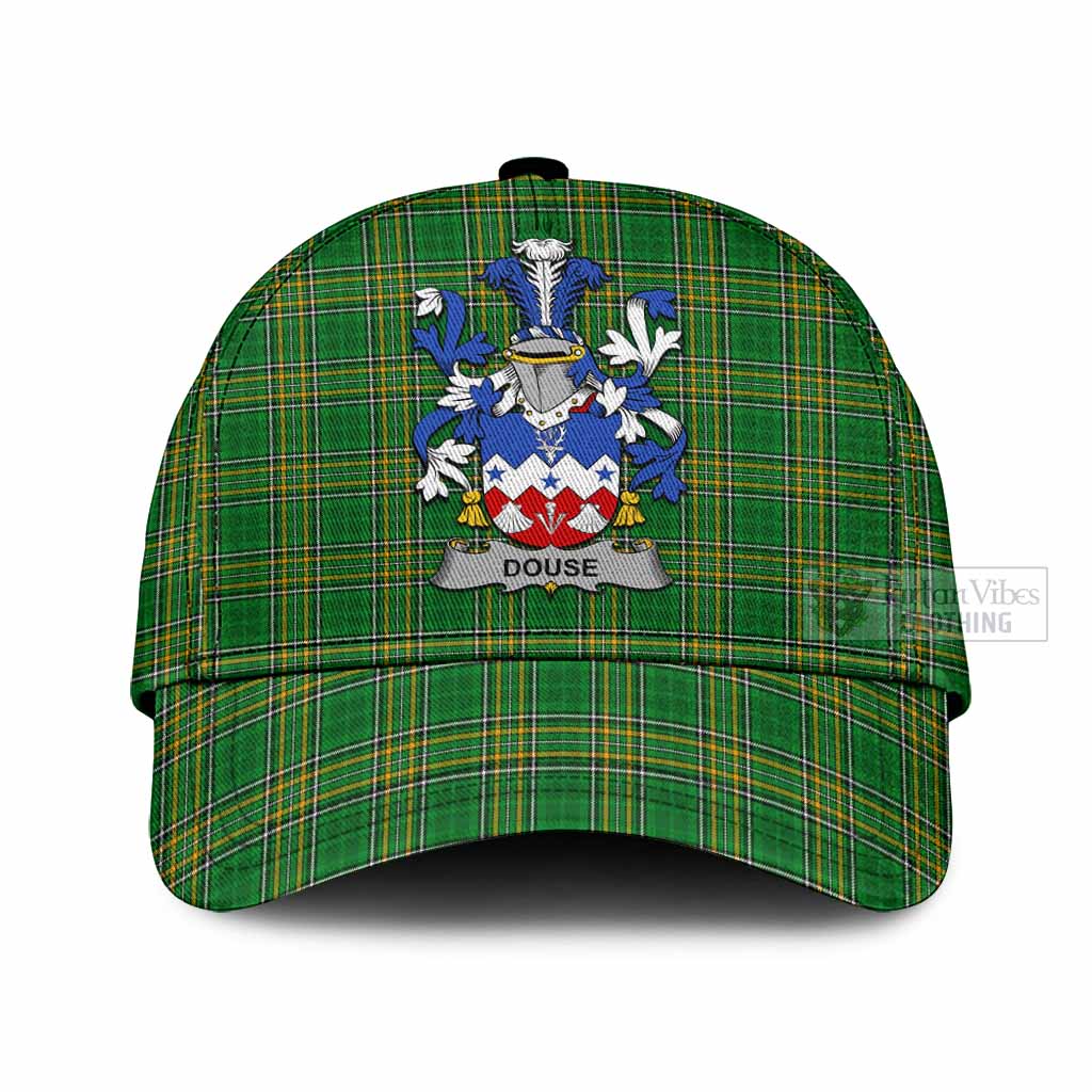 Tartan Vibes Clothing Douse Irish Clan Tartan Classic Cap with Coat of Arms