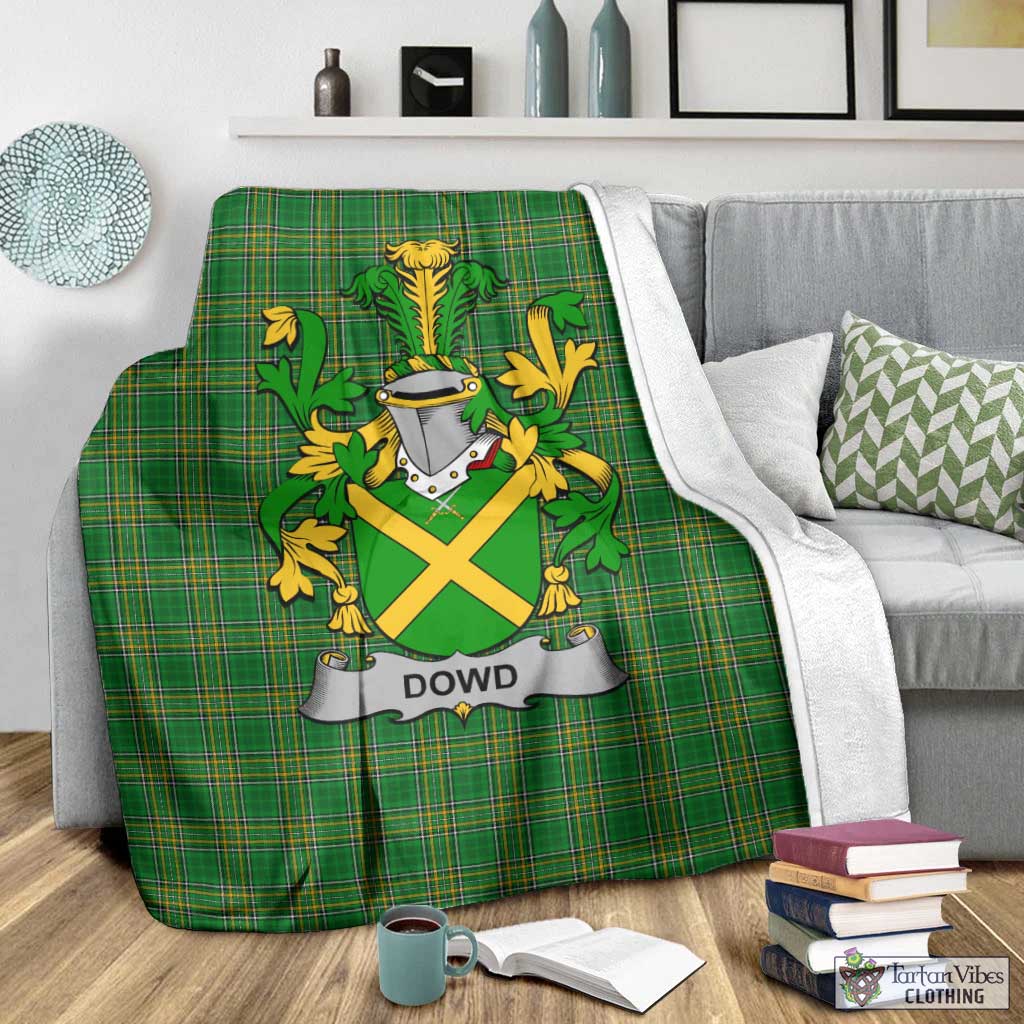 Dowd Irish Clan Tartan Blanket with Coat of Arms - Tartan Vibes Clothing