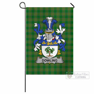 Dowling Irish Clan Tartan Flag with Coat of Arms