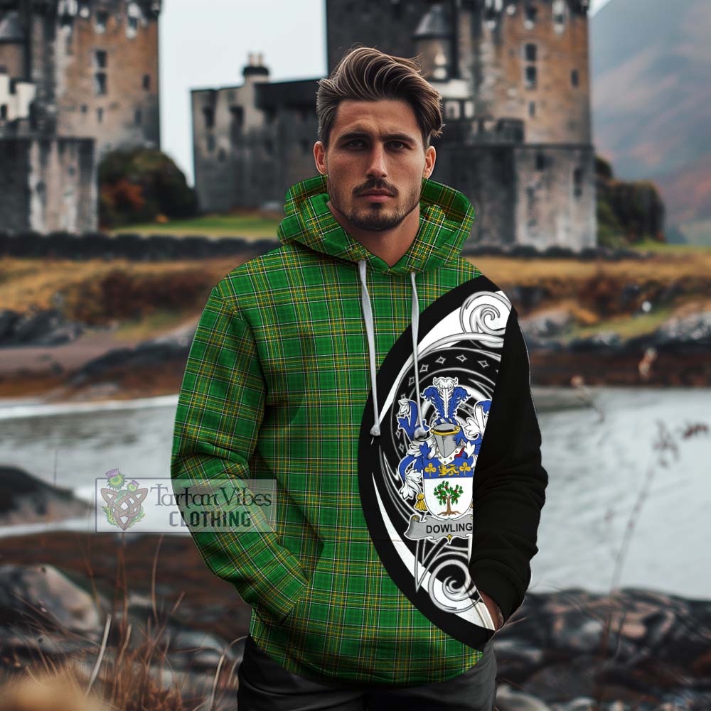 Dowling Irish Clan Cotton Hoodie Celtic Circle Style - Tartan Vibes Clothing