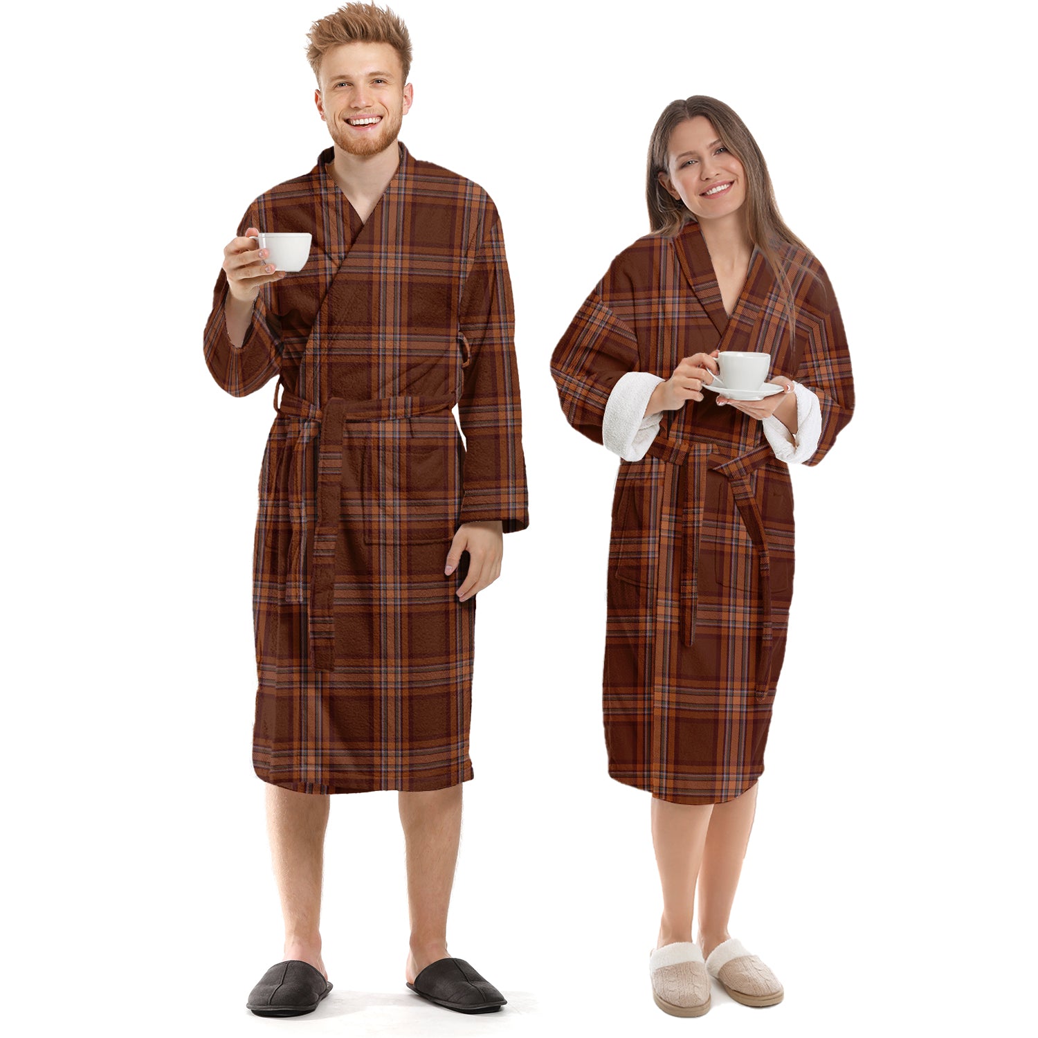 Down County Ireland Tartan Bathrobe Unisex S - Tartan Vibes Clothing