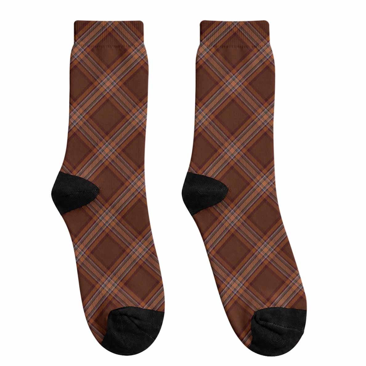 Down County Ireland Tartan Crew Socks Cross Style Crew Socks - Tartan Vibes Clothing