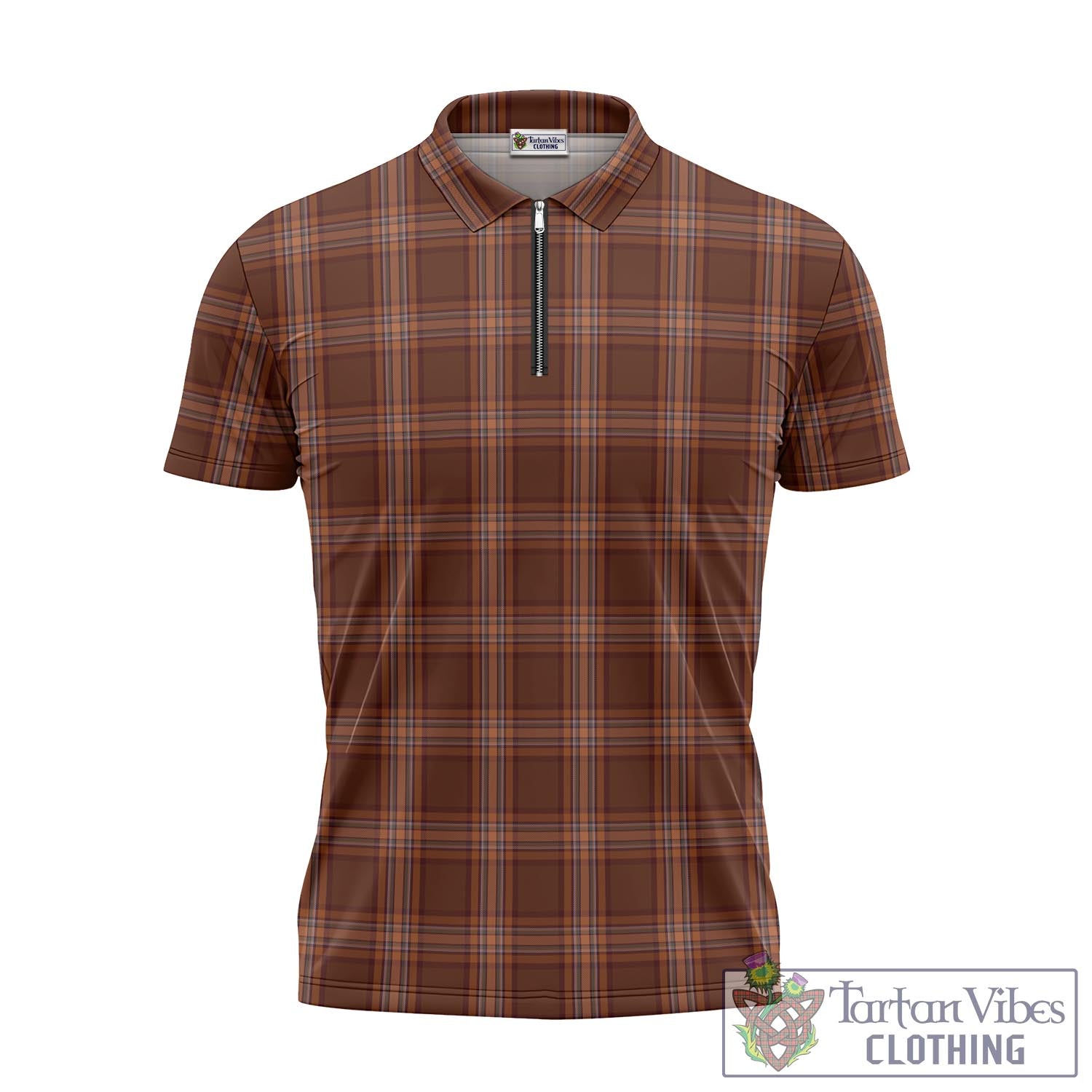 Tartan Vibes Clothing Down County Ireland Tartan Zipper Polo Shirt