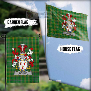 Doyle Irish Clan Tartan Flag with Coat of Arms