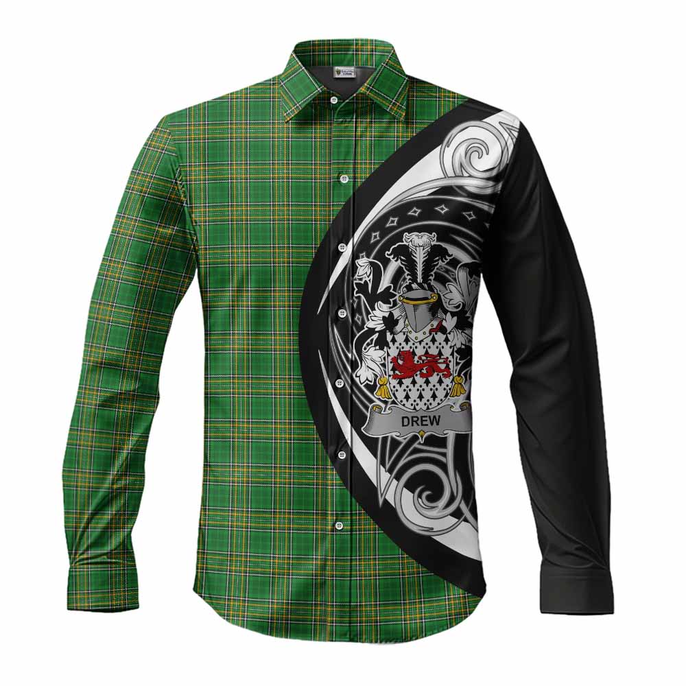 Drew Irish Clan Long Sleeve Button Shirt Celtic Circle Style Men's Shirt S - Tartan Vibes Clothing