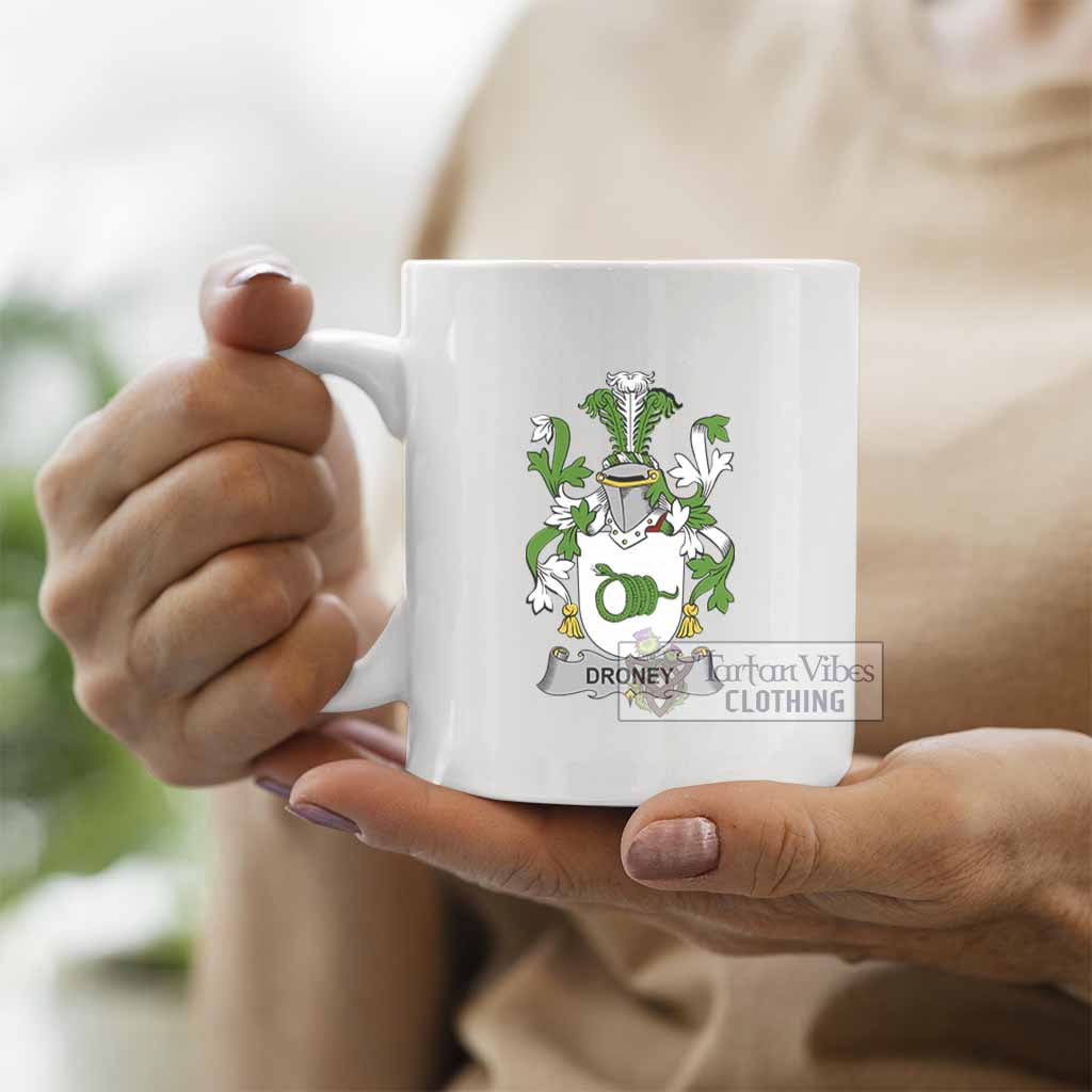 Tartan Vibes Clothing Droney Irish Clan Coat of Arms Ceramic Mug