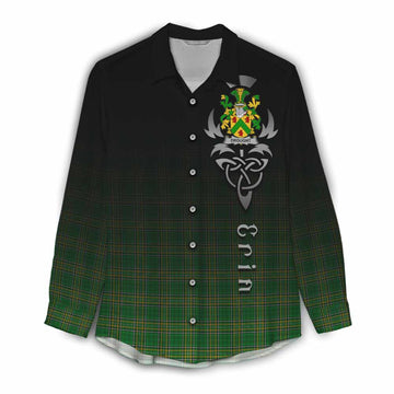 Drought Irish Clan Women's Casual Shirt with Coat of Arms Erin Go Bragh Celtic Inspired Female - Tartan Vibes Clothing