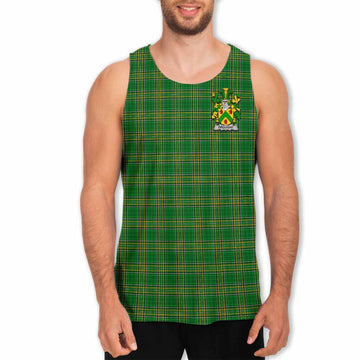 Drought Irish Clan Tartan Men's Tank Top with Coat of Arms