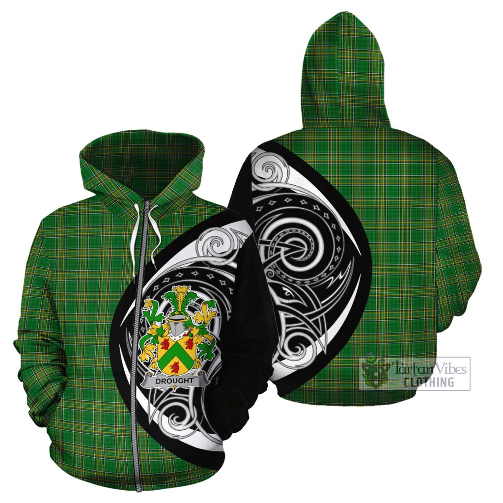 Drought Irish Clan Cotton Hoodie Celtic Circle Style Zip Hoodie - Tartan Vibes Clothing