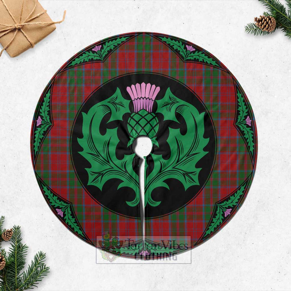 Tartan Vibes Clothing Drummond Tartan Christmas Tree Skirt Scottish Thistle Style