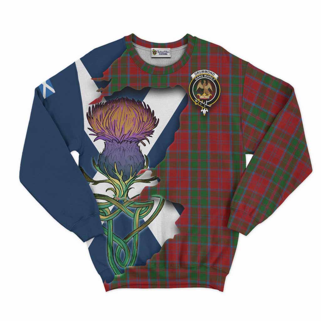 Drummond Tartan Family Crest Sweatshirt Scottish Thistle Celtic Inspired Unisex - Tartan Vibes Clothing