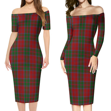 Drummond Tartan Off Shoulder Lady Dress