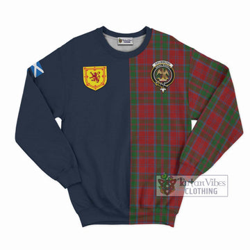 Drummond Tartan Sweatshirt with Scottish Lion Royal Arm Half Style