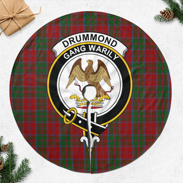 Drummond Tartan Christmas Tree Skirt with Family Crest