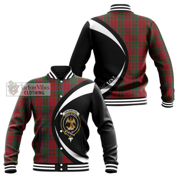 Drummond Tartan Baseball Jacket with Family Crest Circle Style