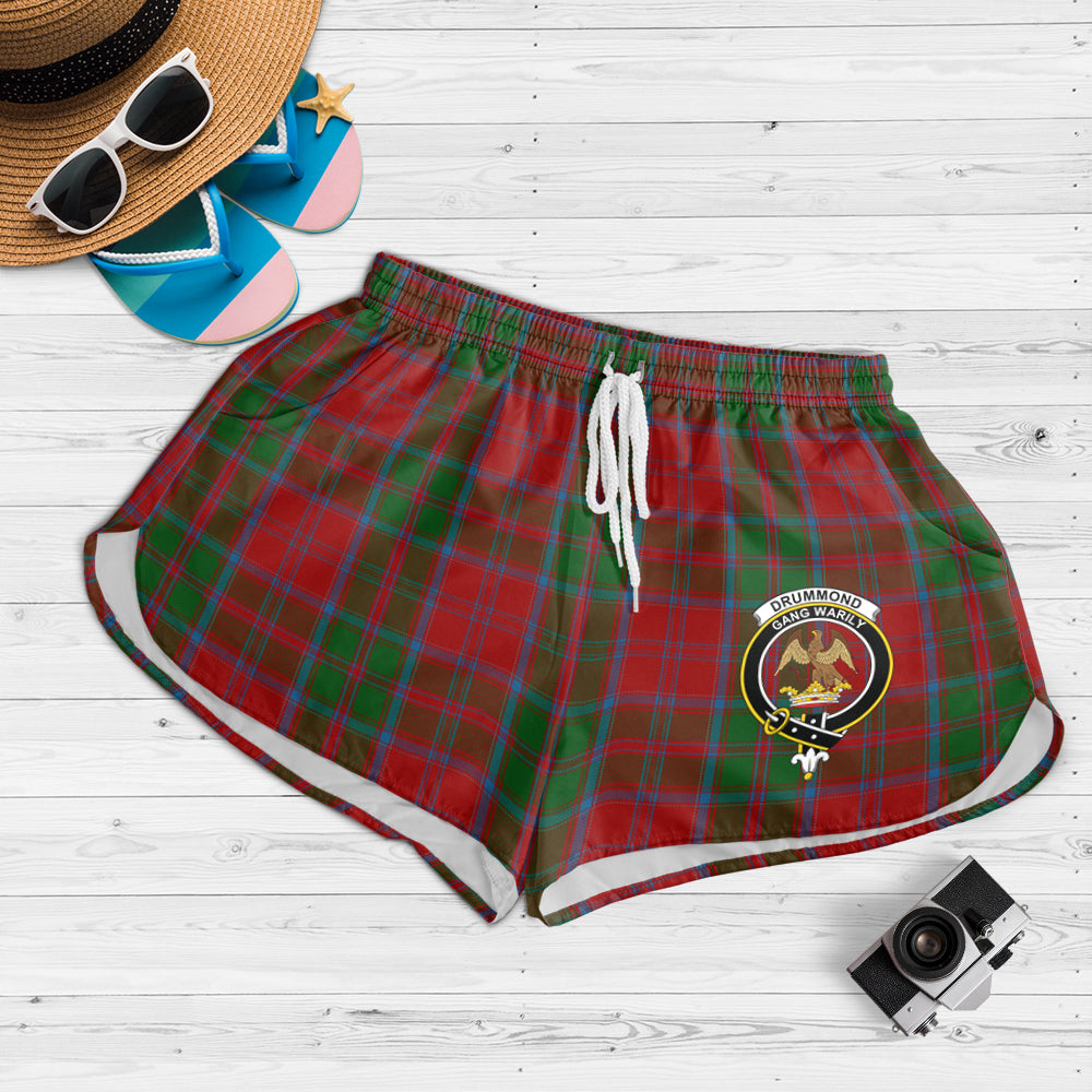 drummond-tartan-womens-shorts-with-family-crest