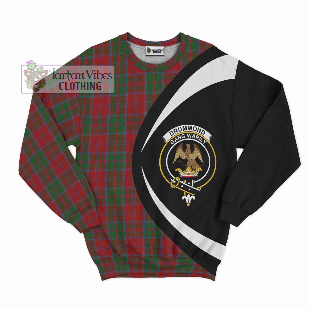 Tartan Vibes Clothing Drummond Tartan Sweatshirt with Family Crest Circle Style