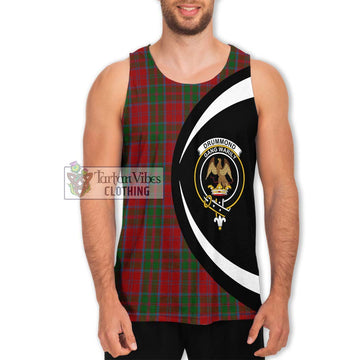 Drummond Tartan Men's Tank Top with Family Crest Circle Style