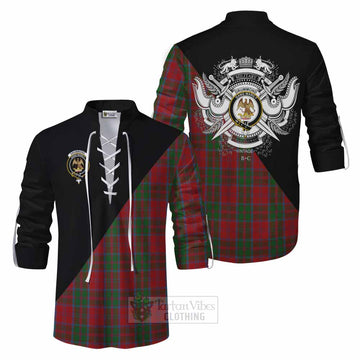 Drummond Tartan Ghillie Kilt Shirt with Family Crest and Military Logo Style