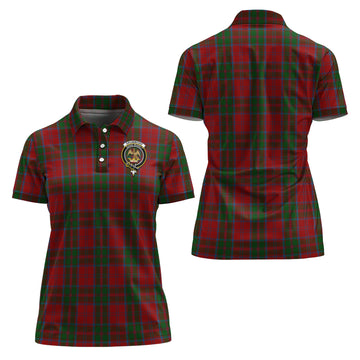 Drummond Tartan Polo Shirt with Family Crest For Women