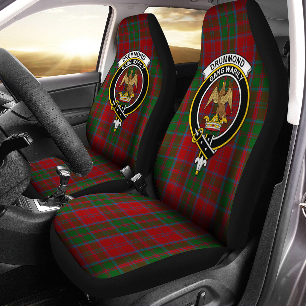 Drummond Tartan Car Seat Cover with Family Crest One Size - Tartanvibesclothing