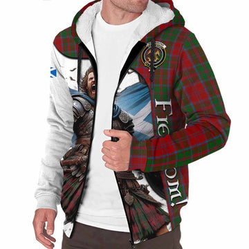 Drummond Crest Tartan Sherpa Hoodie Inspired by the Freedom of Scottish Warrior