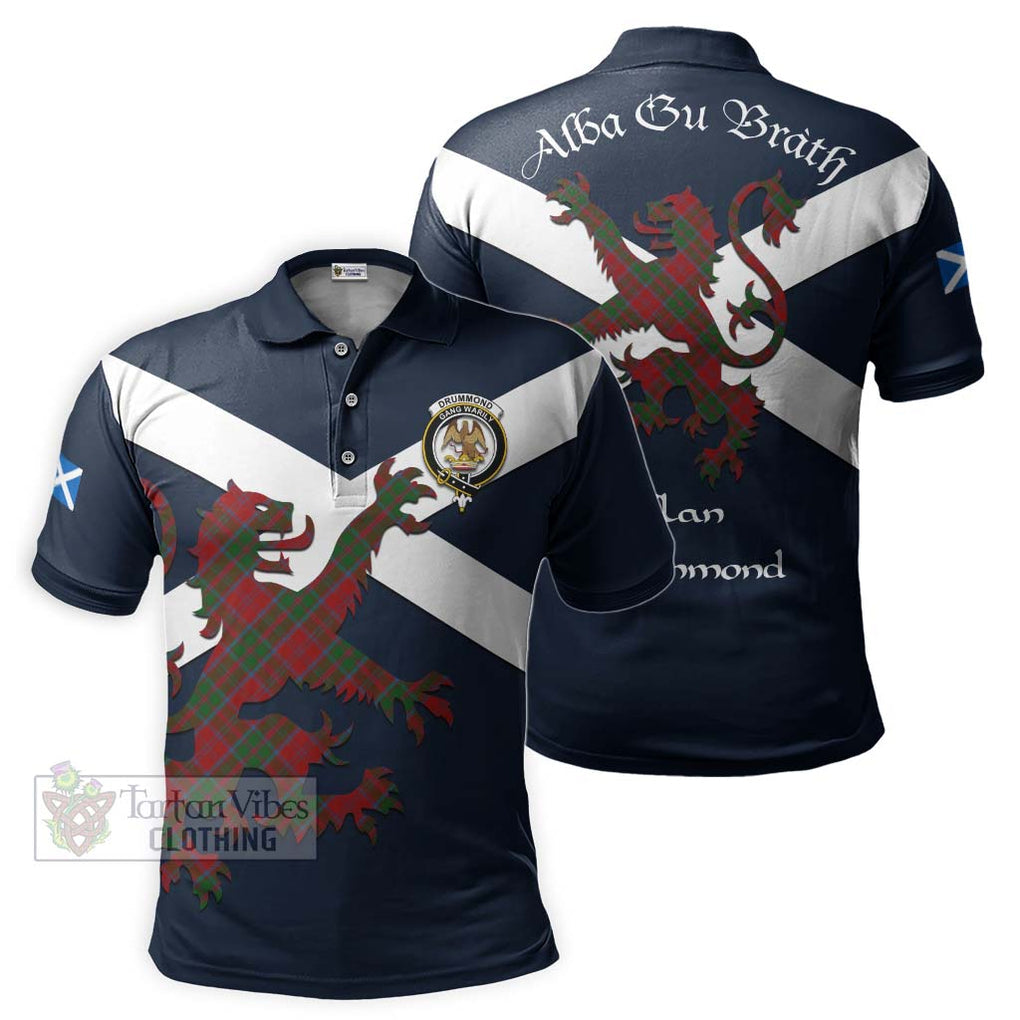 Tartan Vibes Clothing Drummond Tartan Lion Rampant Polo Shirt – Proudly Display Your Heritage with Alba Gu Brath and Clan Name