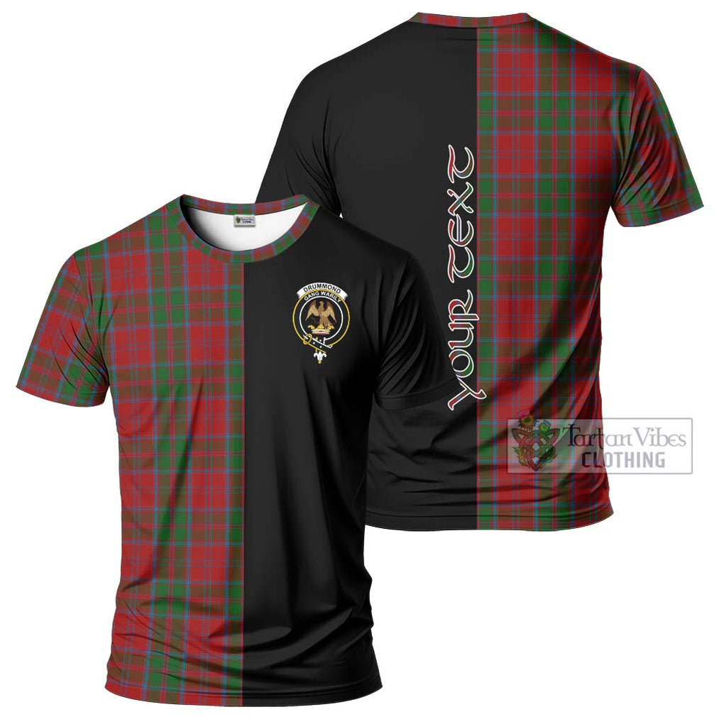 Drummond Tartan T-Shirt with Family Crest and Half Of Me Style Kid's Shirt - Tartanvibesclothing Shop