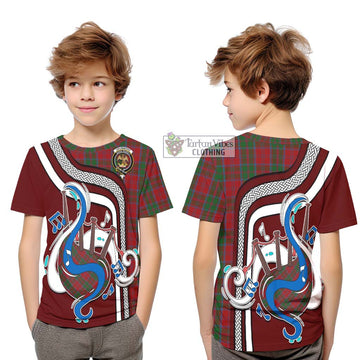 Drummond Tartan Kid T-Shirt with Epic Bagpipe Style