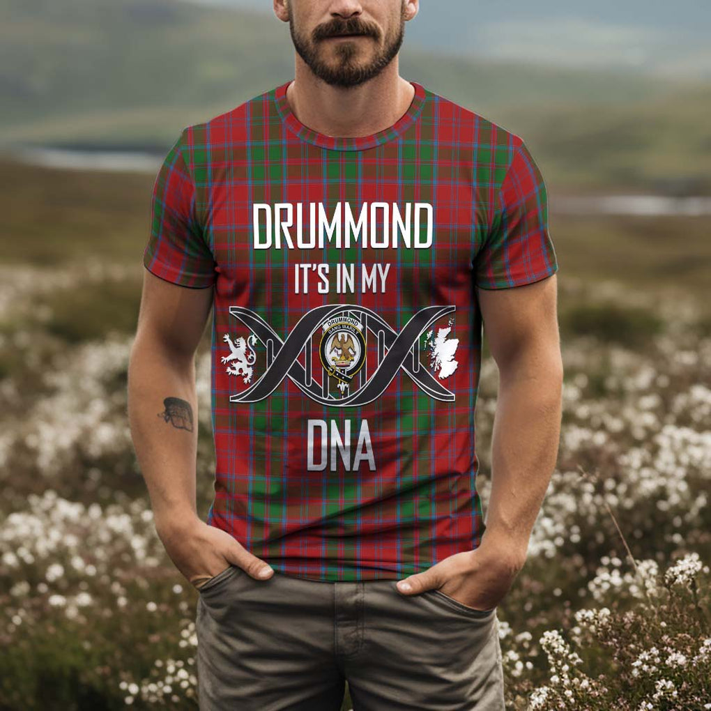 Drummond Tartan T-Shirt with Family Crest DNA In Me Style Kid's Shirt - Tartan Vibes Clothing