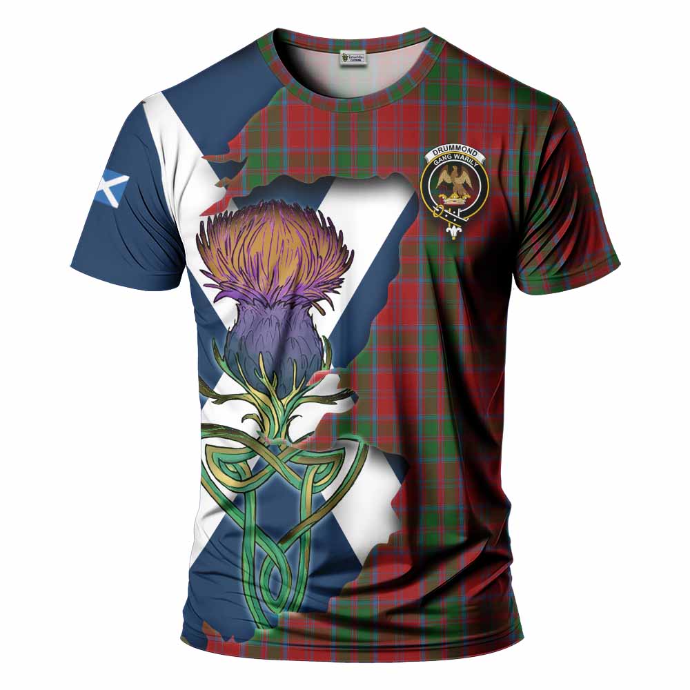 Drummond Tartan Family Crest T-Shirt Scottish Thistle Celtic Inspired Kid's Shirt - Tartan Vibes Clothing
