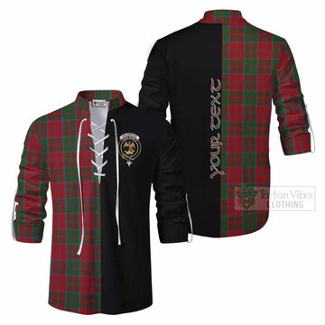 Drummond Tartan Ghillie Kilt Shirt with Family Crest and Half Of Me Style