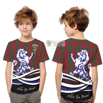 Drummond Tartan Kid T-Shirt with Alba Gu Brath Regal Lion Emblem