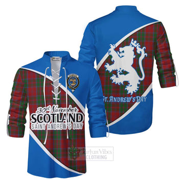 Drummond Family Crest Tartan Ghillie Kilt Shirt Celebrate Saint Andrew's Day in Style