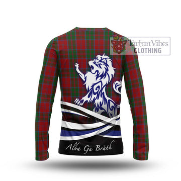 Drummond Tartan Long Sleeve T-Shirt with Alba Gu Brath Regal Lion Emblem