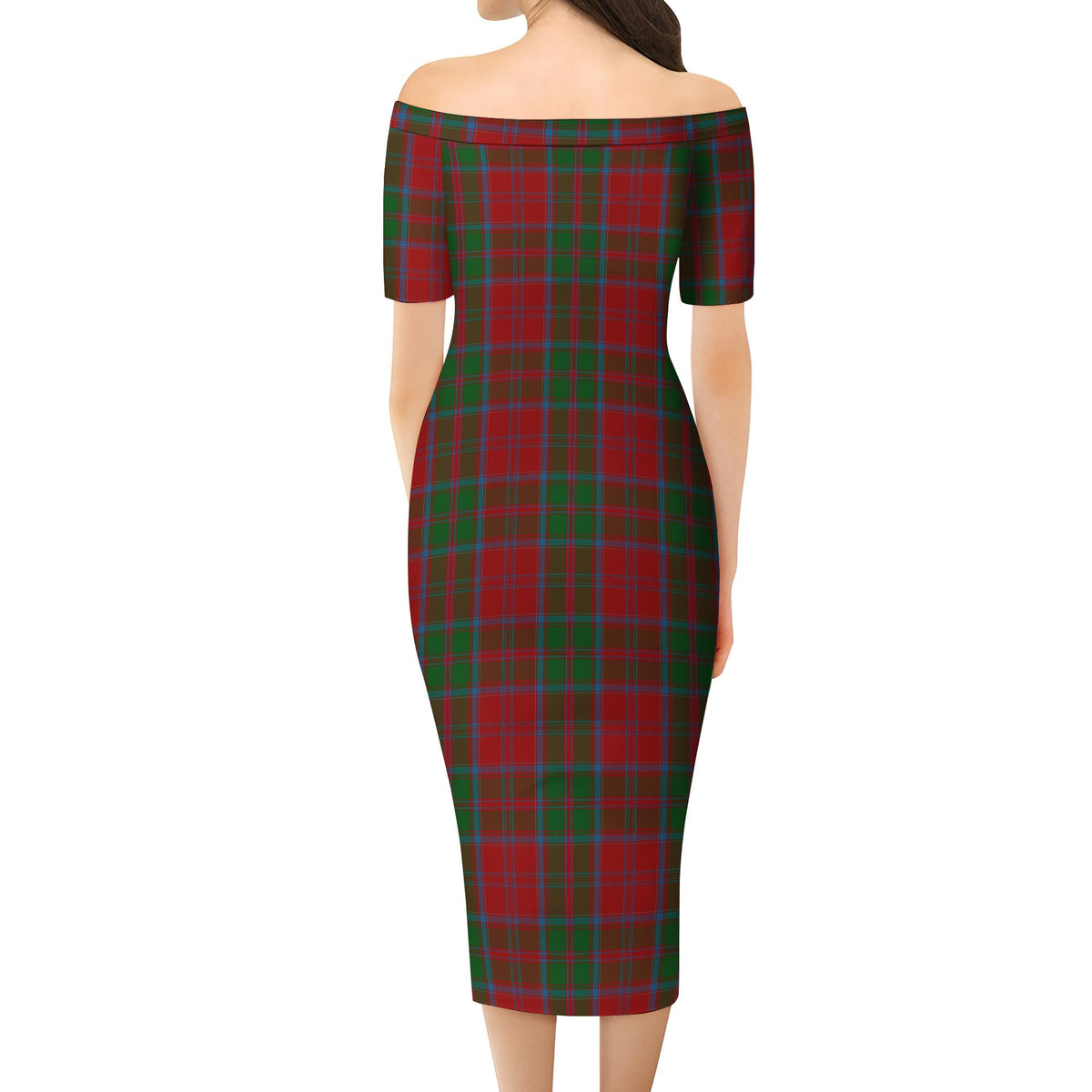 Drummond Tartan Off Shoulder Lady Dress - Tartan Vibes Clothing
